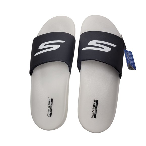 SKECHERS ~ Men's Size 10 ~ Skechers HYPER BURST RECOVERY SLIDES SANDALS - Picture 4 of 5